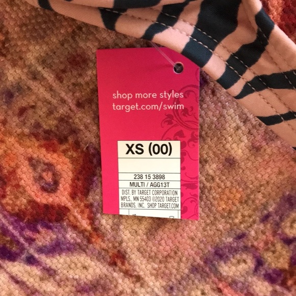 Target animal print bikini top sz XS NWT - Picture 2 of 4